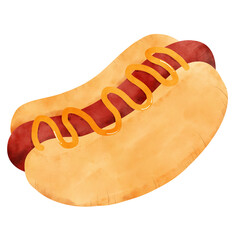 PNG fast food hand draw design with hot dog isolated