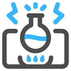 chemical reaction icon illustration