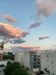 sunset over the city