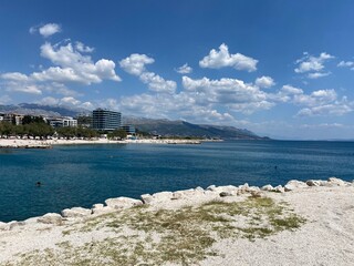 view of the sea and city from the sea