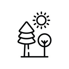 Forest icon vector stock illustration