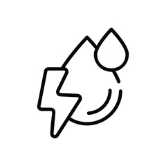 Hydropower icon vector stock illustration