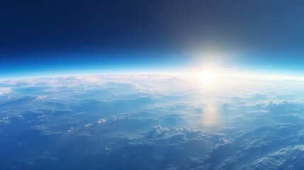 Fototapeta na wymiar Atmosphere of the Earth seen from International space station