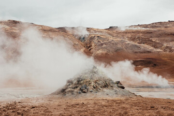 volcanic landscape in island