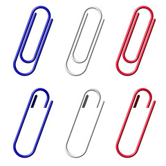 Büroklammern in den Farben der französischen Flagge