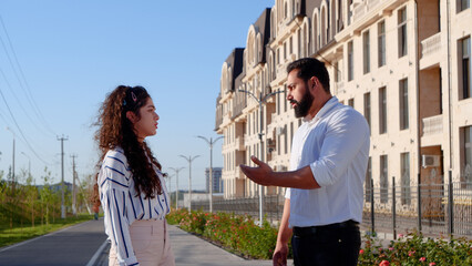 Married couple arguing with each other