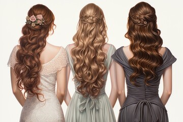 Graceful Formal Updos for Long Hair. Three Glamorous Hairstyles for Unforgettable Occasions