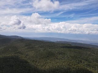 clouds over the mountains