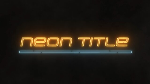 Flickering Neon Sign Title Intro
