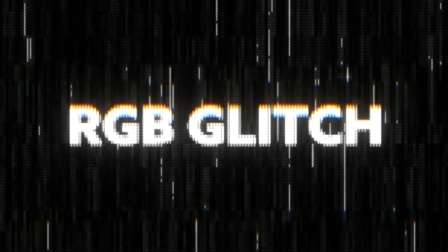 RGB Digital Glitch Matrix Title Intro