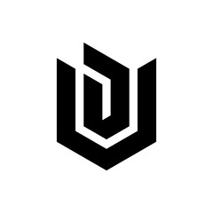 Letter DV VD bold monogram logo design - obrazy, fototapety, plakaty