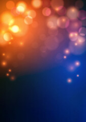 Sparkling background with bokeh and sparkles. Holiday glowing silver lights with sparkles. Festive defocused lights