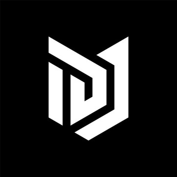 Letter DV or VD monogram logo design