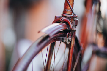 part of an old bicycle  - 675562616
