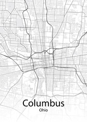Columbus Ohio minimalist map