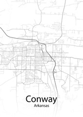 Conway Arkansas minimalist map