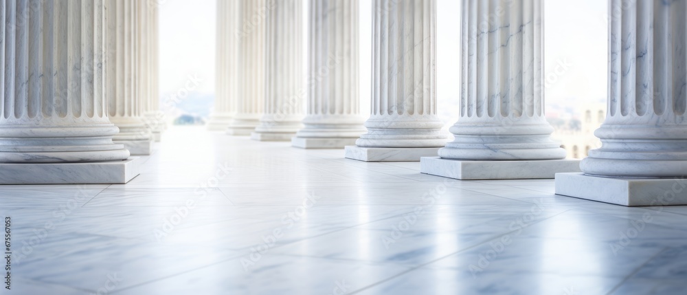 Poster elegant marble columns. architectural columns