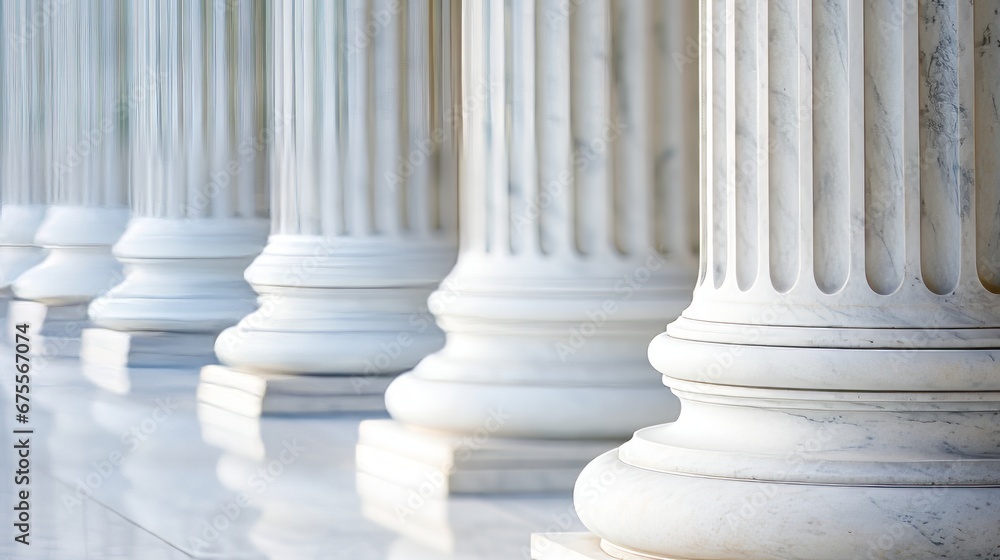 Poster elegant marble columns. architectural columns