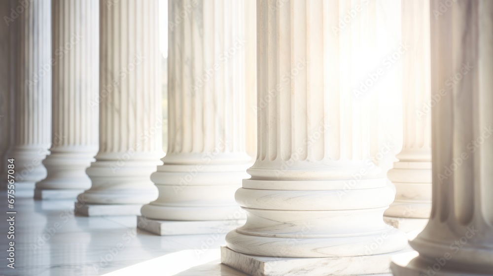 Poster elegant marble columns. architectural columns