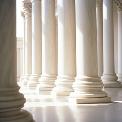 Elegant marble columns. Architectural columns