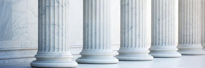 Elegant marble columns. Architectural columns