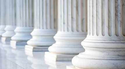 Deurstickers Elegant marble columns. Architectural columns © BraveSpirit