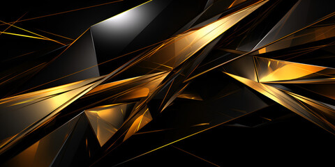 Modern Opulence  Shimmering Lines in Black and Gold,,
Sleek Sophistication Abstract Light Patterns in Black and Gold