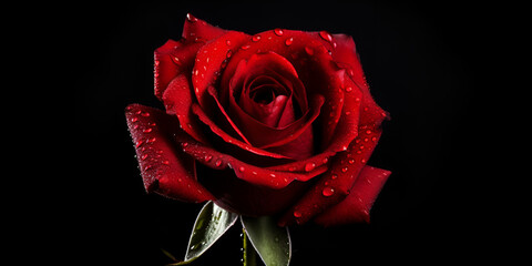 Single rose symbolizes love and romance in a close up shot,,
Symbol of Love Close-Up Shot of a Beautiful Rose