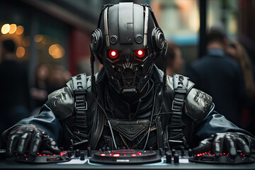 Fototapeta premium Augmented street performers entertain the crowds.