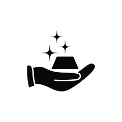 Gold icon. Gold golden bar icon.  Business, trading,  finance symbol.