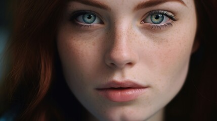 close up portrait of beautiful a woman