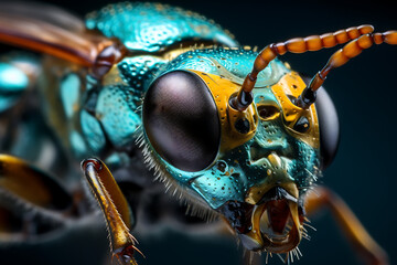 close up of an ant, ant, insect, insect eyes - Powered by Adobe