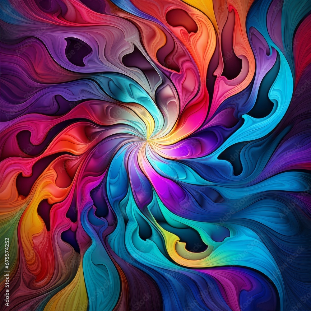 Poster abstract colorful background with magical shapes