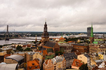 Riga city is the capital of Latvia for holidays all year round... Riga, Latvia, 08-17-2021