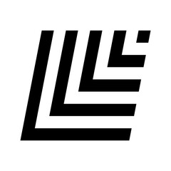 Black Vector logo illustration of an element made is on a white background