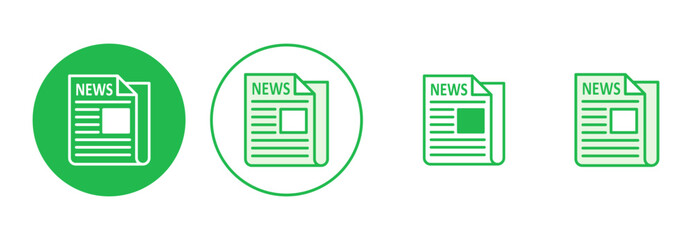 Newspaper icon set. news paper vector sign