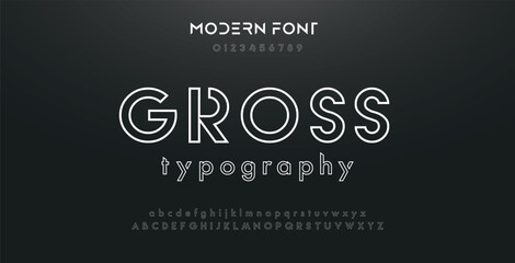Modern Bold Font Sport Alphabet. Typography urban style fonts for technology, digital, movie logo design. vector illustration
