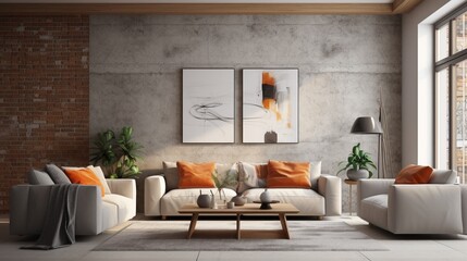 living room with fireplace