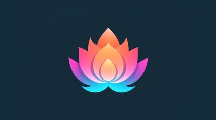 lotus flower logo bright color grading
