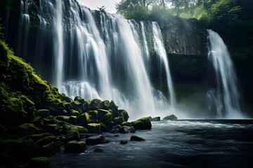 big waterfall, waterfall, beautiful waterfall