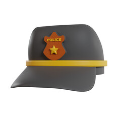 Naklejka premium Police department 3d icon render clipart
