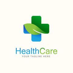 Medical Logo health care medical leaf organic green nutrition leaves. Healthcare and Pharmacy Logo Design and Icon Template