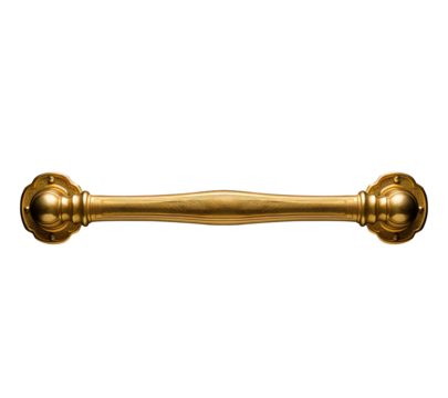 antique brass handle. Door handle on a transparent background