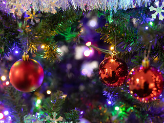 Christmas tree Ornaments Background Holiday
