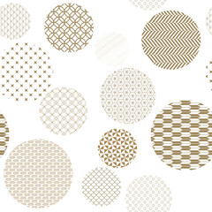 geometric pattern in circle shape in vintage style.