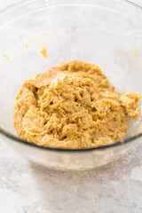 Banana cookies with chocolate drizzle