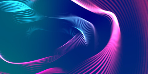 Abstract background with lighting blue purple lines