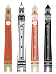 Birmingham University Clock Tower, UK - obrazy, fototapety, plakaty