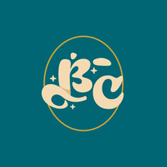letter BC Elegant wedding alphabet. Typography luxury classic lettering serif fonts decorative logo vintage retro concept.