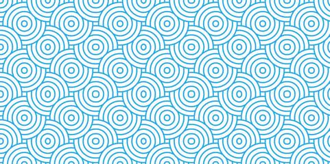 Abstract Pattern with circle wave lines blue seamless steel material geomatics overlapping create retro square line backdrop pattern background. Overlapping Pattern with Transform Effect.